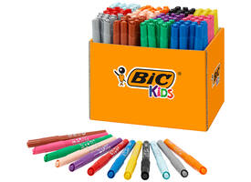 Kleurstiften BicKids visacolor ecolutions XL ass schoolbox à 144 stuks