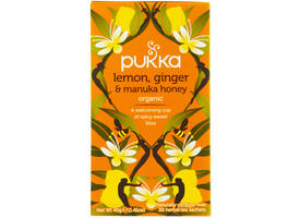 Thee Pukka lemon ginger & manuka honey 20 zakjes