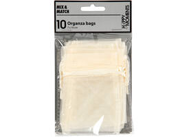 Organza zakjes Creativ Company 7x10cm 10 stuks off-white 10 zak