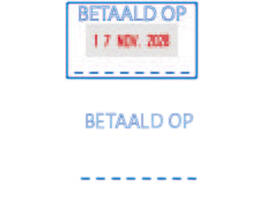 Woord-datumstempel Trodat Printy 4750 betaald op