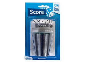 Spel dobbelset en scoreblok Clown