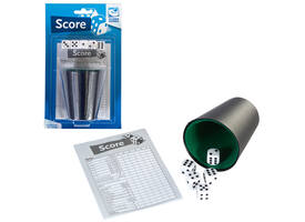 Spel dobbelset en scoreblok Clown