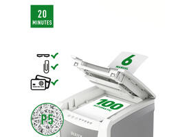 Papiervernietiger Leitz IQ Auto+ Small Office 100 P5 snippers 2x15mm