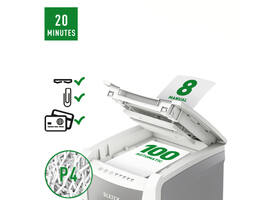 Papiervernietiger Leitz IQ Auto+ Small Office 100 P4 snippers 4x28mm