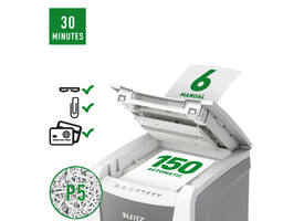 Papiervernietiger Leitz IQ Auto+ Office 150 P5 snippers 2x15mm