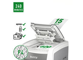 Papiervernietiger Leitz IQ Auto+ Pro 600 P4 snippers 4x28mm