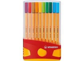 Fineliner STABILO point 88 ColorParade rollerset geel/rood F ass 20st