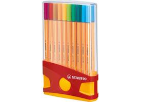 Fineliner STABILO point 88 ColorParade rollerset geel/rood F ass 20st