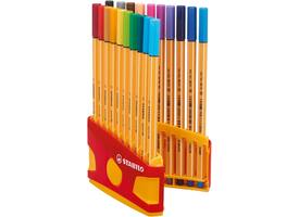 Fineliner STABILO point 88 ColorParade rollerset geel/rood F ass 20st