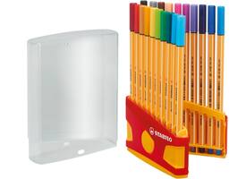 Fineliner STABILO point 88 ColorParade rollerset geel/rood F ass 20st