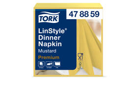 Dinerservet Tork Linstyle Premium 1/4 vouw 1-laags 390x390mm 50 vel mosterdgeel 478859