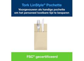 Pochette Tork Linstyle Premium 1-laags 390x390mm crème 509609