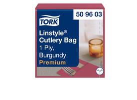 Pochette Tork Linstyle Premium 1-laags 390x390mm bordeauxrood 509603