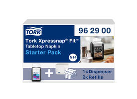 Servetdispenser Tork N14 Xpressnap Fit Signature line startpakket zwart 962900