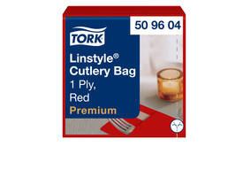 Pochette Tork Linstyle Premium 1-laags 390x390mm rood 509604