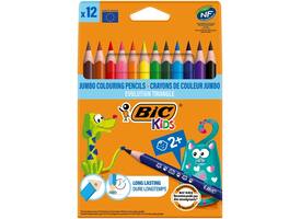 Kleurpotloden BicKids Evolution ecolutions triangle assorti 12 stuks