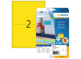 Etiket HERMA 4496 199.6x143.5mm geel 40 stuks