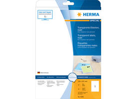 Etiket HERMA 4585 210x297mm weerbestendig transparant mat 10 stuks