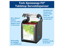 Servetdispenser Tork N14 Xpressnap Fit Signature line zwart 272900