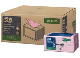 Reinigingsdoek Tork W8 Premium 1-laags 40 vel rood 194750