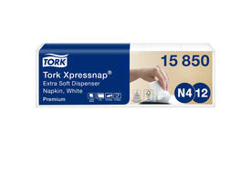 Servet Tork N4 Xpressnap Premium 1/2 vouw 2-laags 213x165mm 1000 vel wit 15850