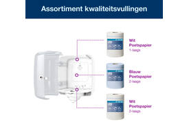 Poetspapierdispenser Tork M4 Reflex Performance wit 473190
