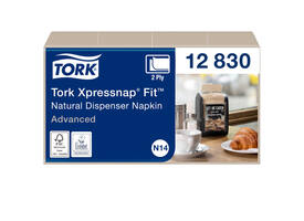Servet Tork N14 Xpressnap Fit Advanced multifold 2-laags 213x165mm 720 vel naturel 12830