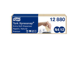 Servet Tork N4 Xpressnap Premium 1/2 vouw 2-laags 213x165mm 1000 vel naturel 12880