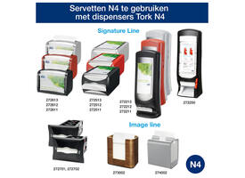 Servet Tork N4 Xpressnap Premium 1/2 vouw 2-laags 213x165mm 1000 vel naturel 12880