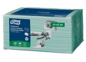 Reinigingsdoek Tork W8 Premium 1-laags 40 vel groen 194550