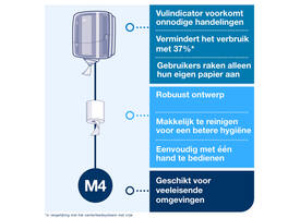 Handdoekroldispenser Tork M4 Performance Reflex turquoize 473180