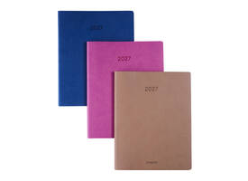 Agenda 2027 Brepols Timing Colora 7dagen/2pag taupe, roze, donkerblauw