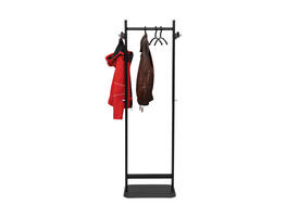 Garderoberek MAUL Salsa staand 172x52x40cm 40kg, 8 haken zwart RAL9004