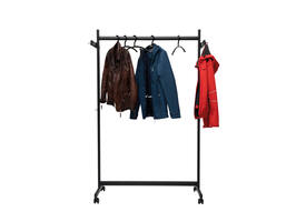 Garderoberek MAUL Samba mobiel 115X172X51cm 40kg, 10 haken zwart RAL9004