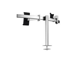 Monitorarm Durable met bladdoorvoer voor 1 scherm en 1 tablet