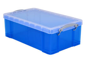 Opbergbox Really Useful 12 liter 465x270x150mm transparant blauw