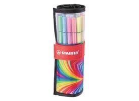 Viltstift STABILO Pen 68/25 Arty roletui medium assorti set à 25 stuks
