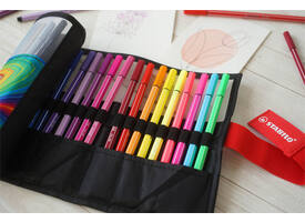Viltstift STABILO Pen 68/25 Arty roletui medium assorti set à 25 stuks