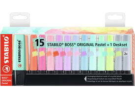 Markeerstift STABILO BOSS Original 70/15 pastel assorti deskset à 15st