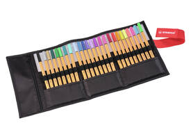 Fineliner STABILO point 88/25 Arty rollerset zwart fijn ass 25st