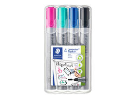 Viltstift Staedtler 356 voor flipover rond 2mm set à 4 stuks assorti