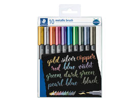 Brushpen Staedtler metallic etui à 10 kleuren