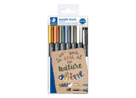Brushpen Staedtler metallic etui à 7 kleuren