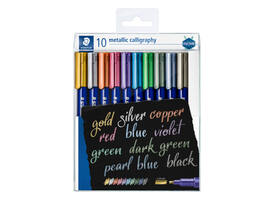 Kalligrafiepen Staedtler metallic etui à 10 kleuren