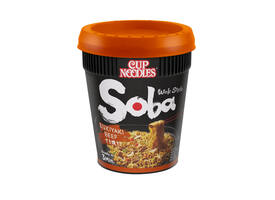 Noodles Nissin Soba sukiyaki beef cup