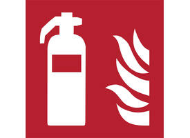Pictogram bordje Djois Brandblusser 150x150mm rood