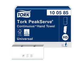 Handdoek Tork H5 PeakServe Universal 1-laags 201x225mm 12x410 vel wit 100585