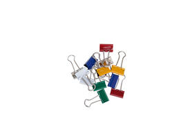Papierklem MAUL 213 foldback 19mm capaciteit 7mm assorti 12 stuks