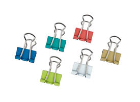 Papierklem MAUL 215 foldback 7mm + 9mm assorti 24 stuks