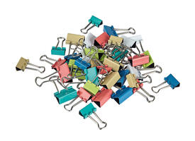 Papierklem MAUL 215 foldback 7mm + 9mm assorti 24 stuks